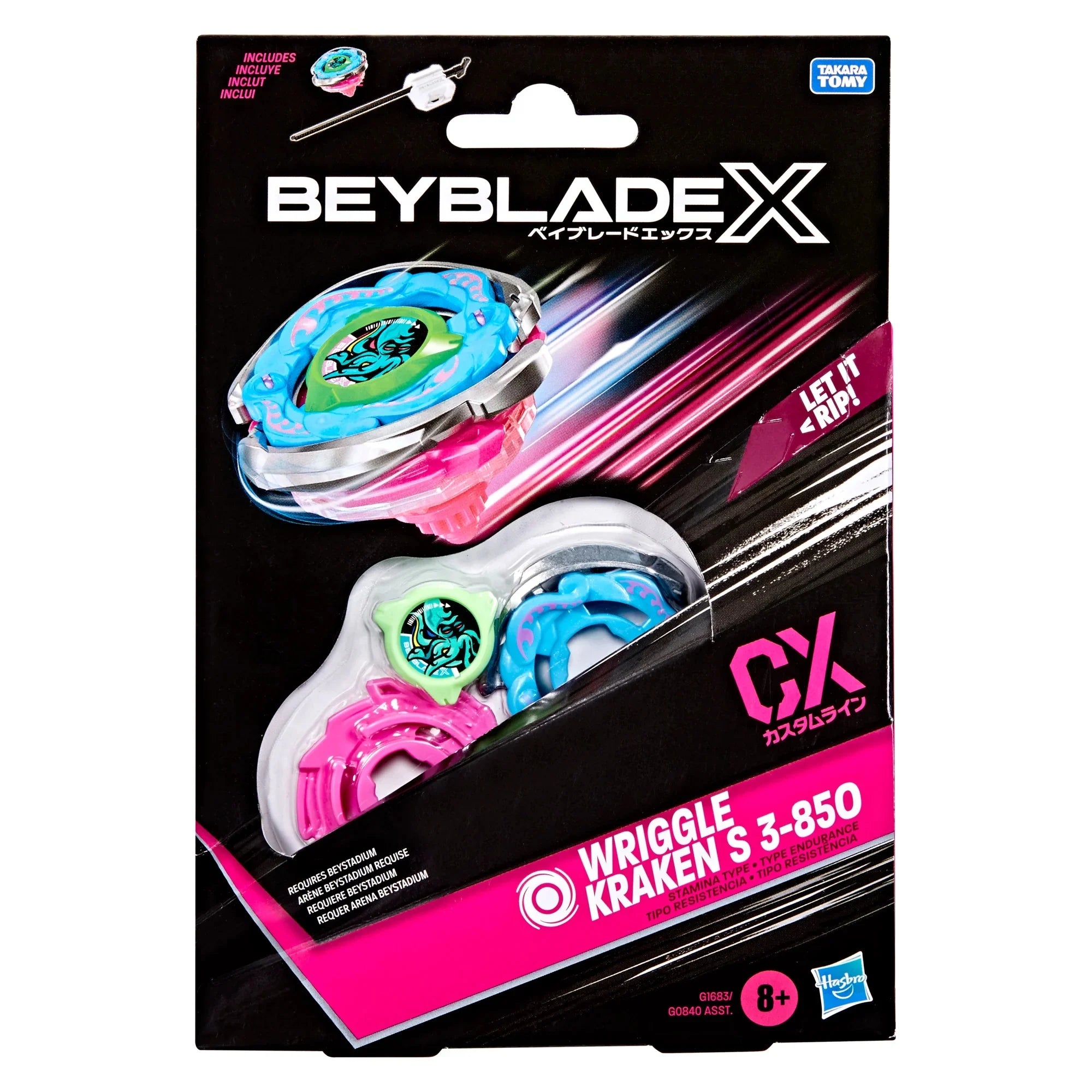 BEYBLADE X - Wriggle Kraken S 3-85O CX Starter Pack