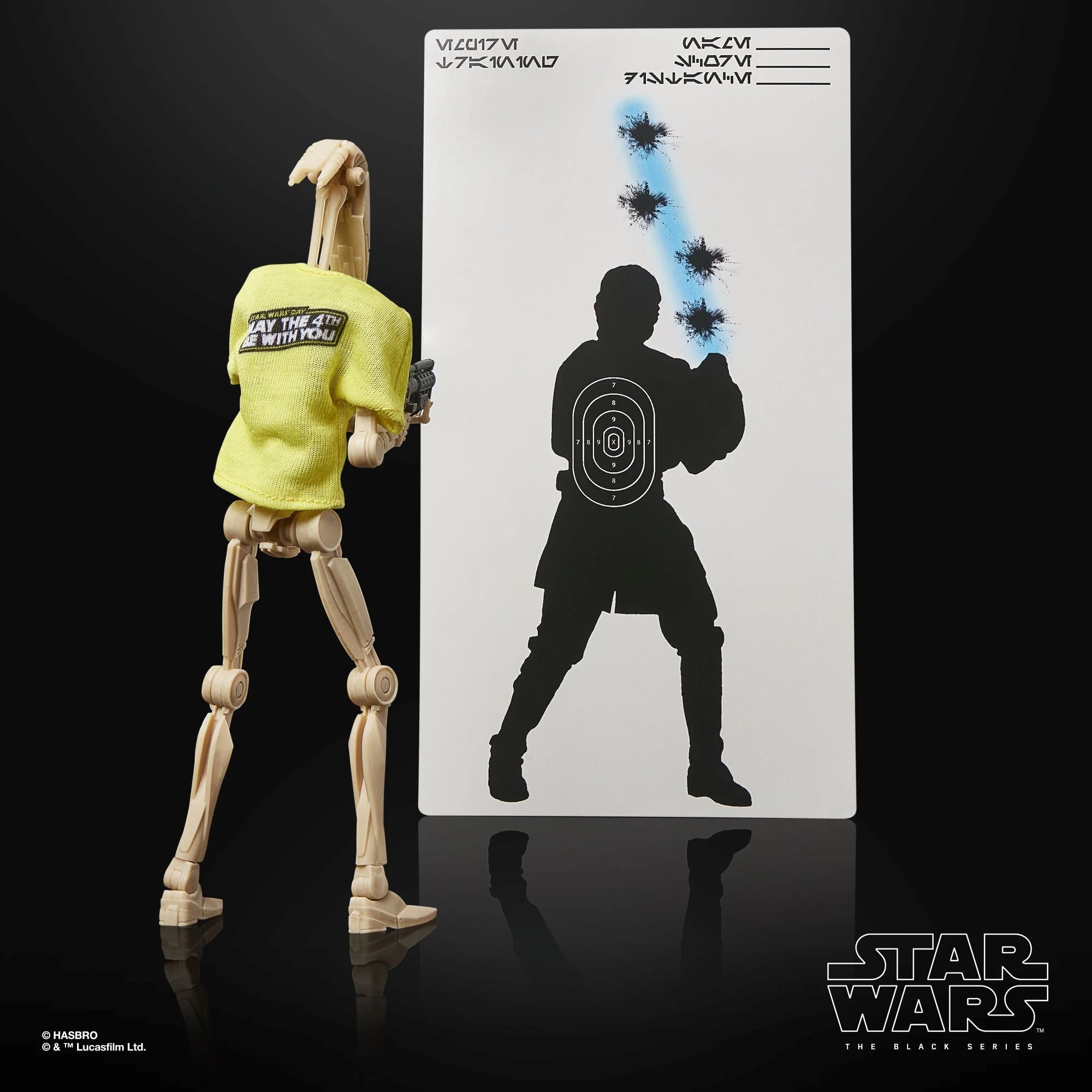 STAR WARS -B1 Battle Droid "May the 4th be.."  -Fig. Black Series 15cm