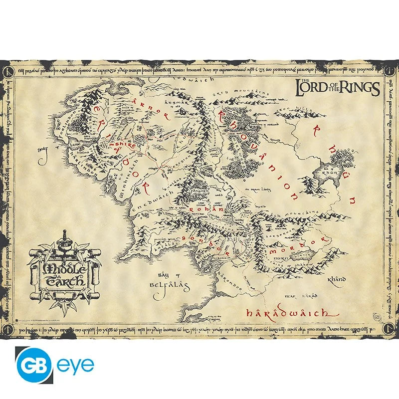 LORD OF THE RINGS - Middle-Earth - Poster Parchment 66x46cm