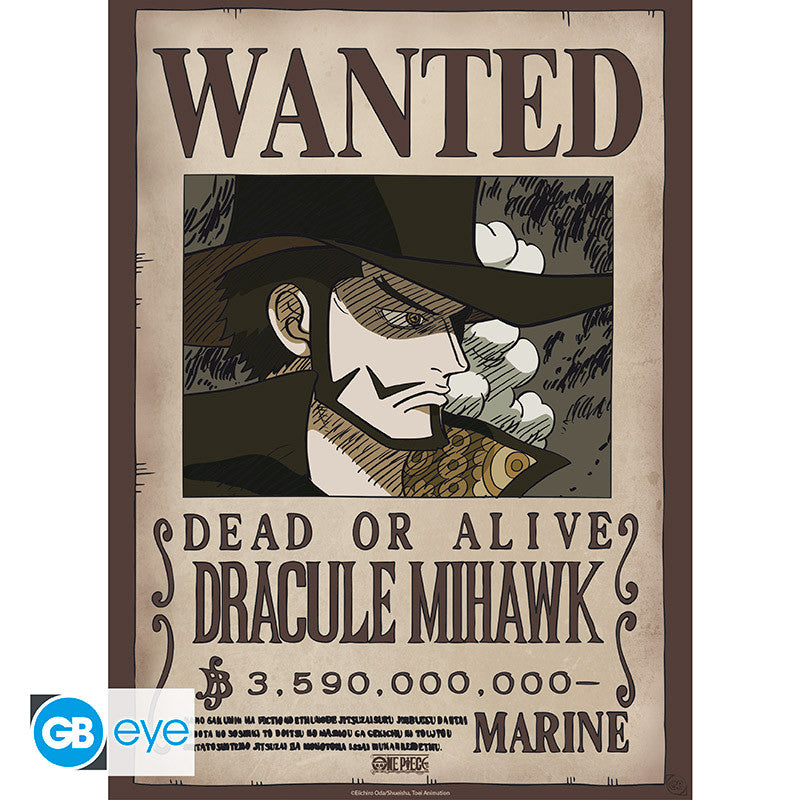 ONE PIECE - Wanted Mihawk & Crocodile - Set 2 posters '52x38'