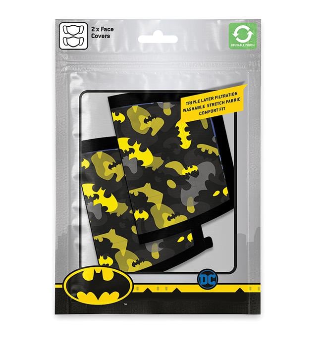 DC COMICS - Batman Camo Yellow - Premium Face Covers pack of 2