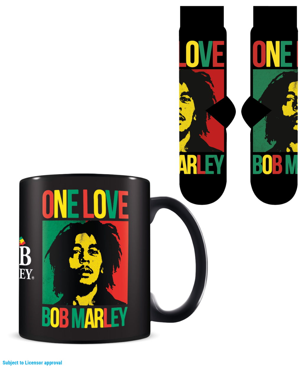 BOB MARLEY - One Love - Mug 315ml and Socks 41-45