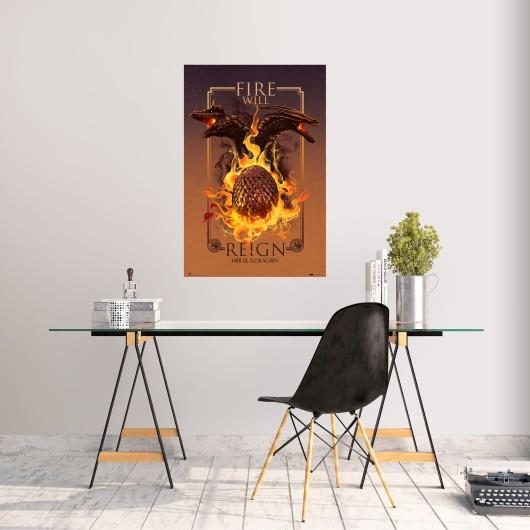 HOUSE OF DRAGONS - Fire Will Reign - Poster 61 x 91cm