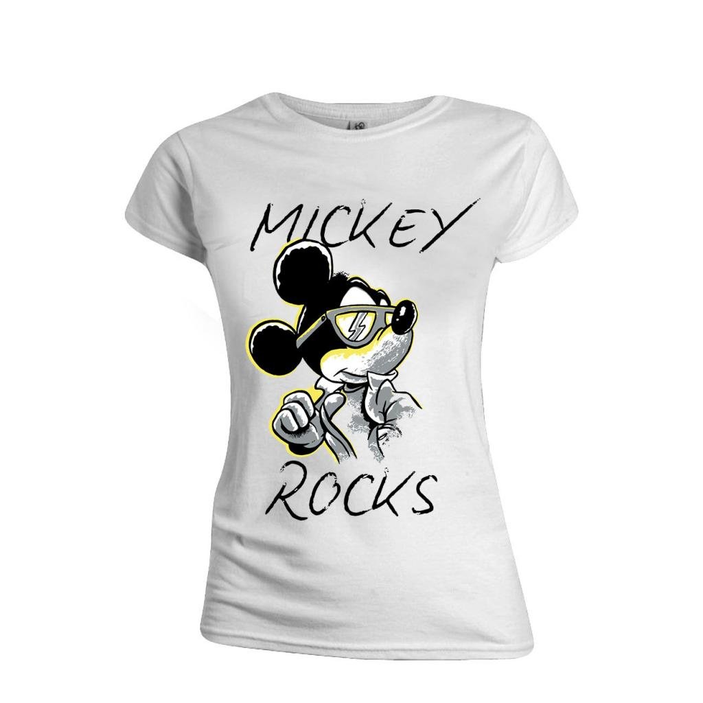 DISNEY - T-Shirt - Mickey Mouse Rock '90 - GIRL (M)