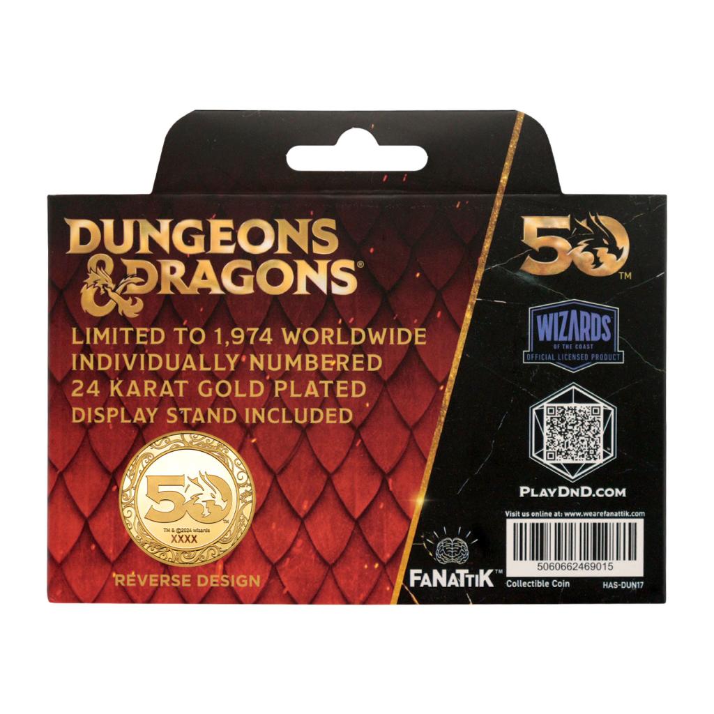 DUNGEONS & DRAGONS - 50th - Limited Edition 24k Gold Plated Coin