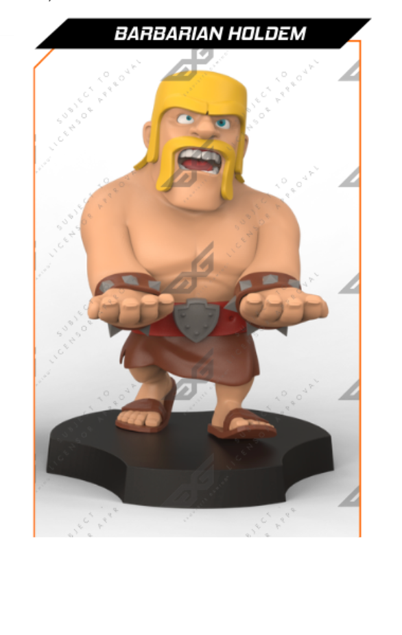 CLASH OF CLANS - Barbarian - 'Holdem' Controller & Phone Support -11cm
