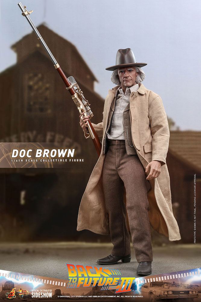 BACK TO THE FUTURE III - Doc Brown - Articulated Statue 32cm