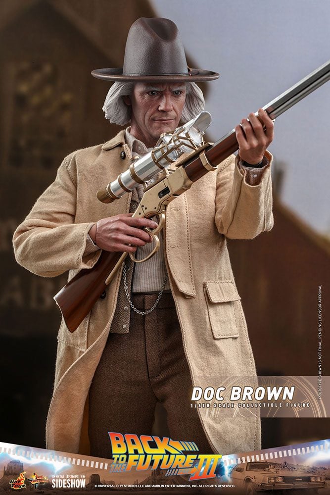 BACK TO THE FUTURE III - Doc Brown - Articulated Statue 32cm