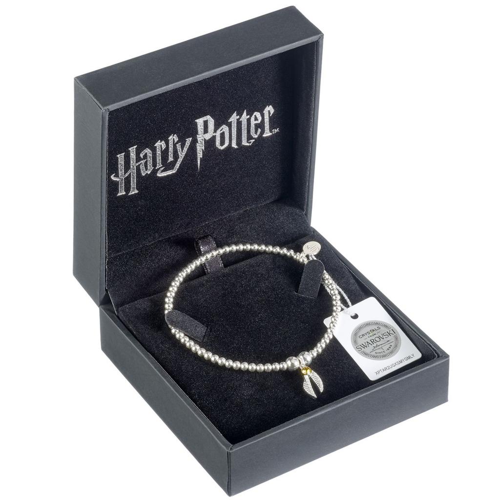 HARRY POTTER - Golden Snitch - Bead Bracelet + Crystals Charm