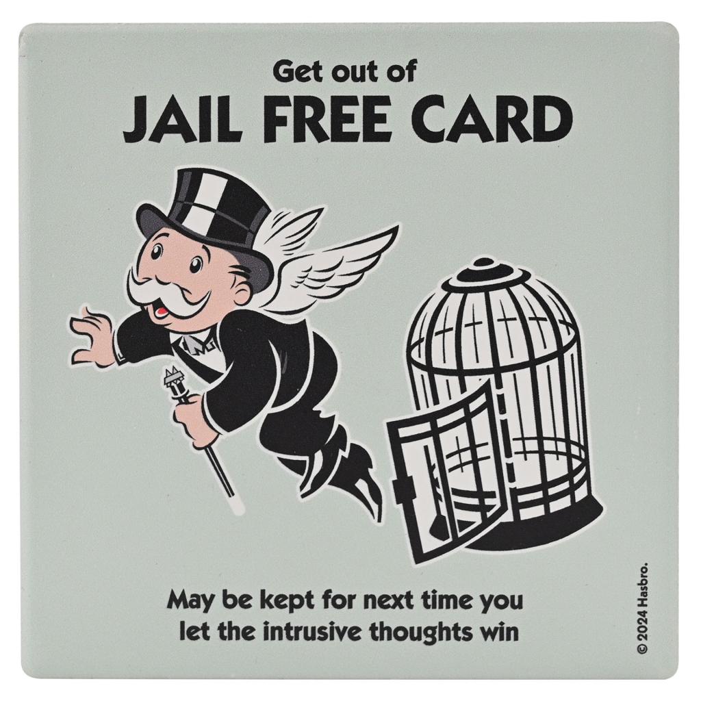 MONOPOLY - Get out of Jail Free - Ceramic Square Coaster