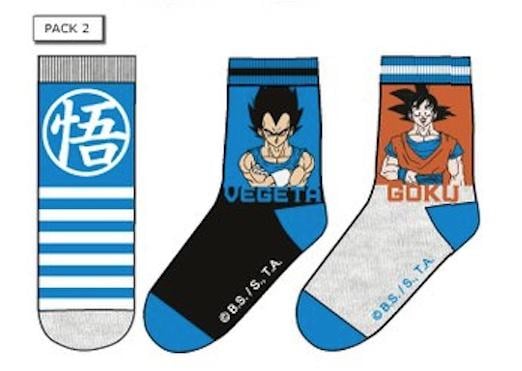 DRAGON BALL - Pack of 3 Vegeta/Goku Socks (T31/34)