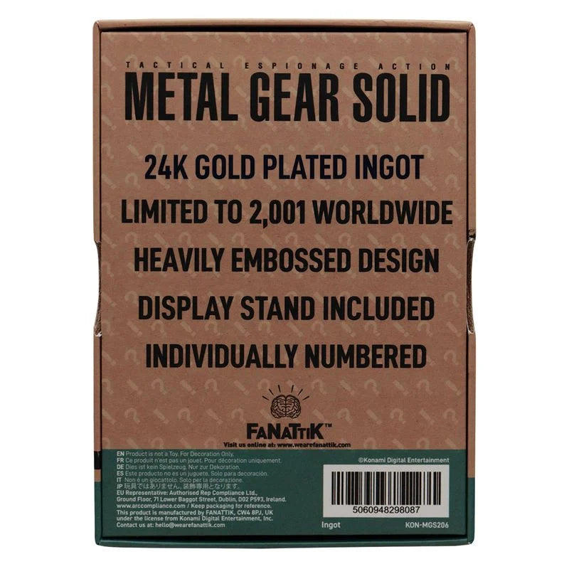METAL GEAR SOLID 2 - Raiden - Limited Edition Ingot