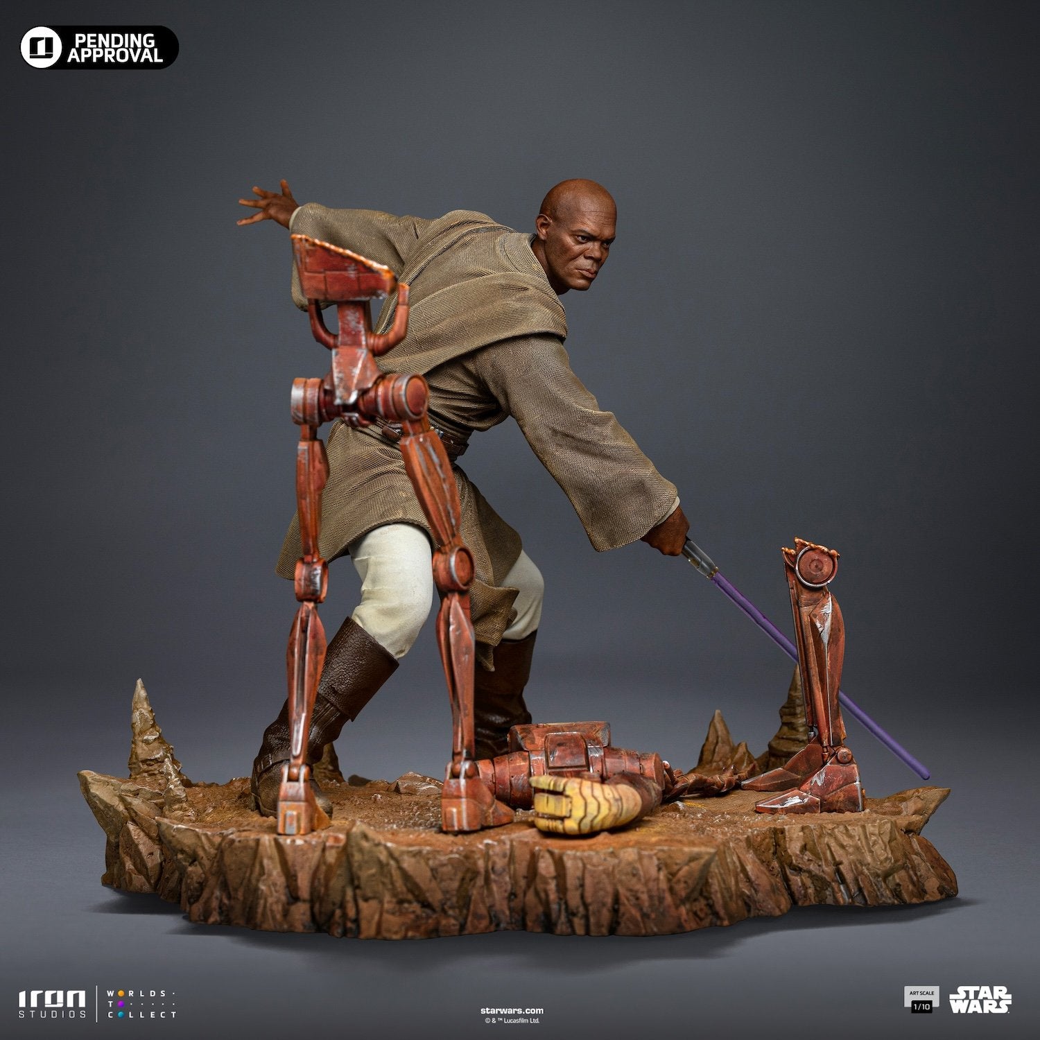 STAR WARS - Mace Windu - Statuette Art Scale 1/10 17.85cm