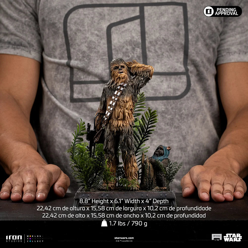 STAR WARS VI - Chewbacca & Tokkat - Statue Art Scale 1/10 22.4cm