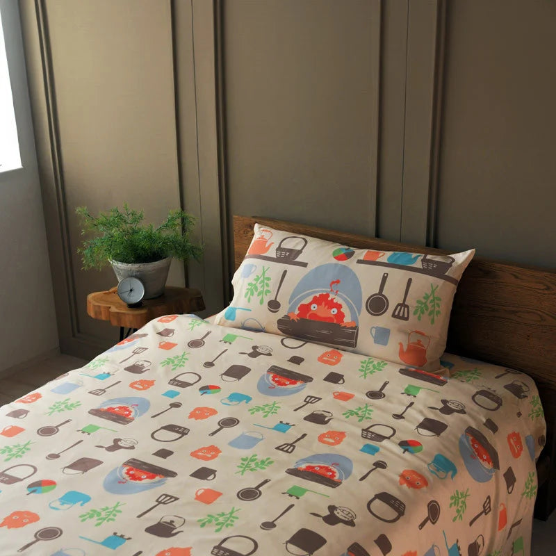 HOWL'S MOVING CASTLE - Cook with Calcifer - Natsu Bed Cover Set