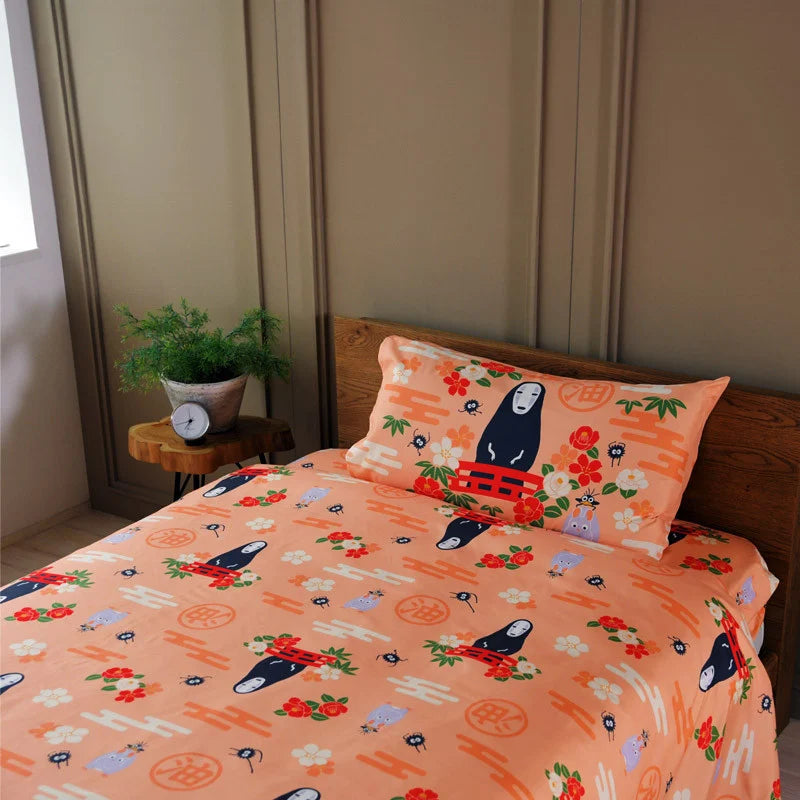 SPIRITED AWAY - No Face & Flowers - Natsu Bed Cover Set