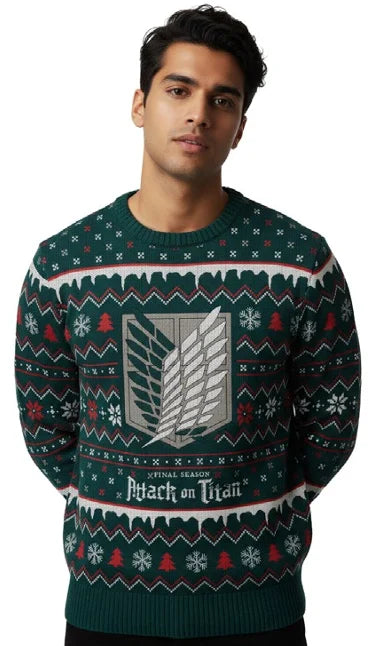 ATTACK ON TITAN - Survey Corps - Men Christmas Sweaters (XL)