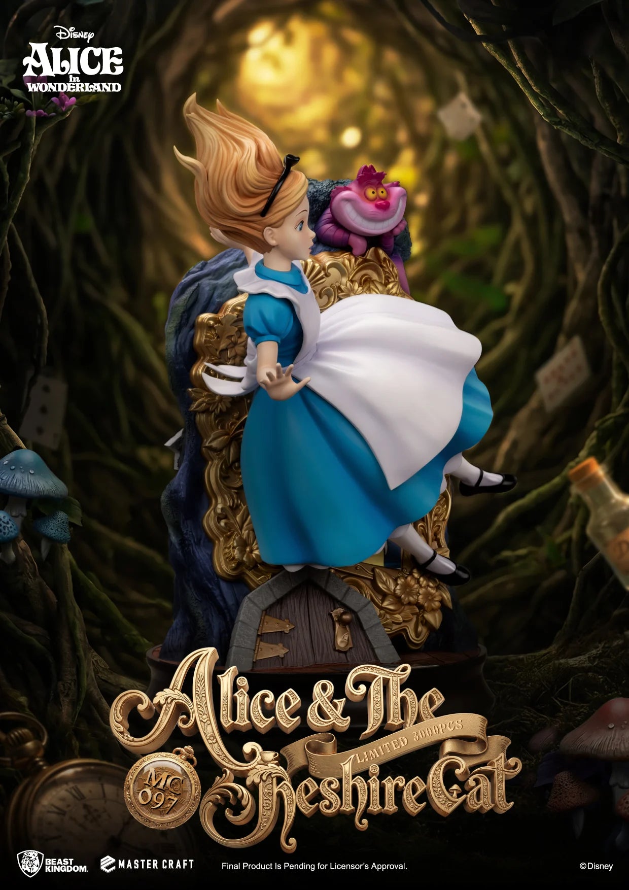 DISNEY - Alice & Cheshire Cat - Statue Master Craft 40cm
