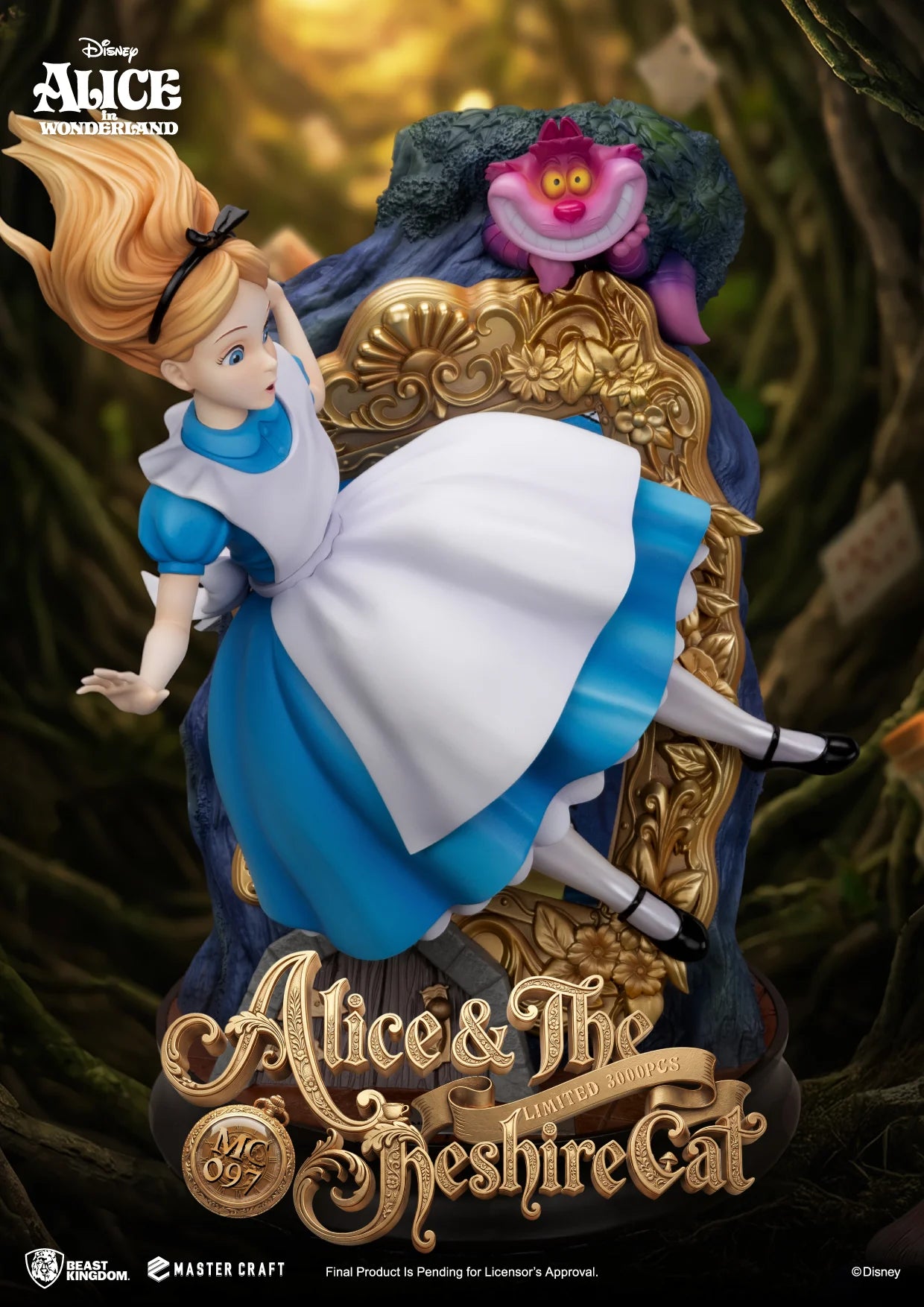 DISNEY - Alice & Cheshire Cat - Statue Master Craft 40cm