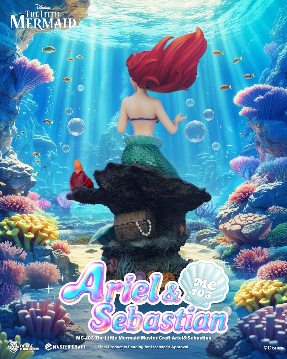 THE LITTLE MERMAID - Ariel & Sebastian - Statue Master Craft 42.8cm