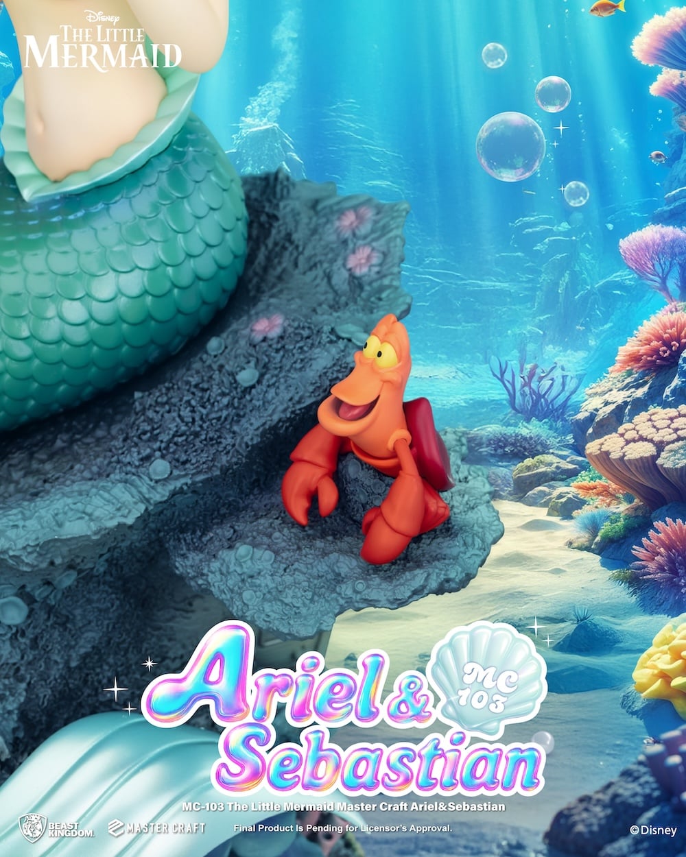 THE LITTLE MERMAID - Ariel & Sebastian - Statue Master Craft 42.8cm