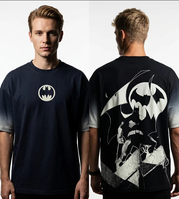 DC - Batsignal in the dark - Oversize T-Shirt Men (XXL)