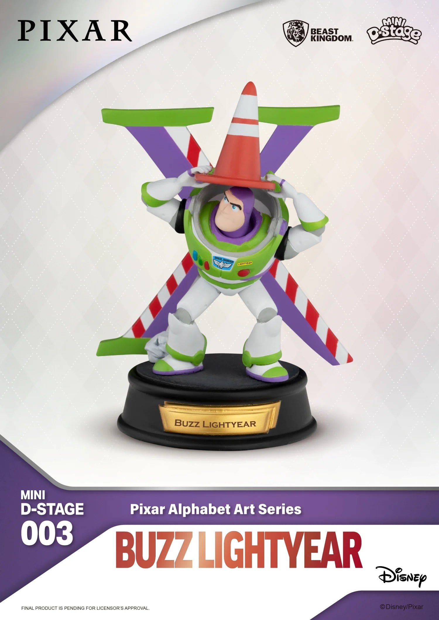 DISNEY 100TH - Pixar Alphabet Art - Pack 6 Diorama Stage 10cm