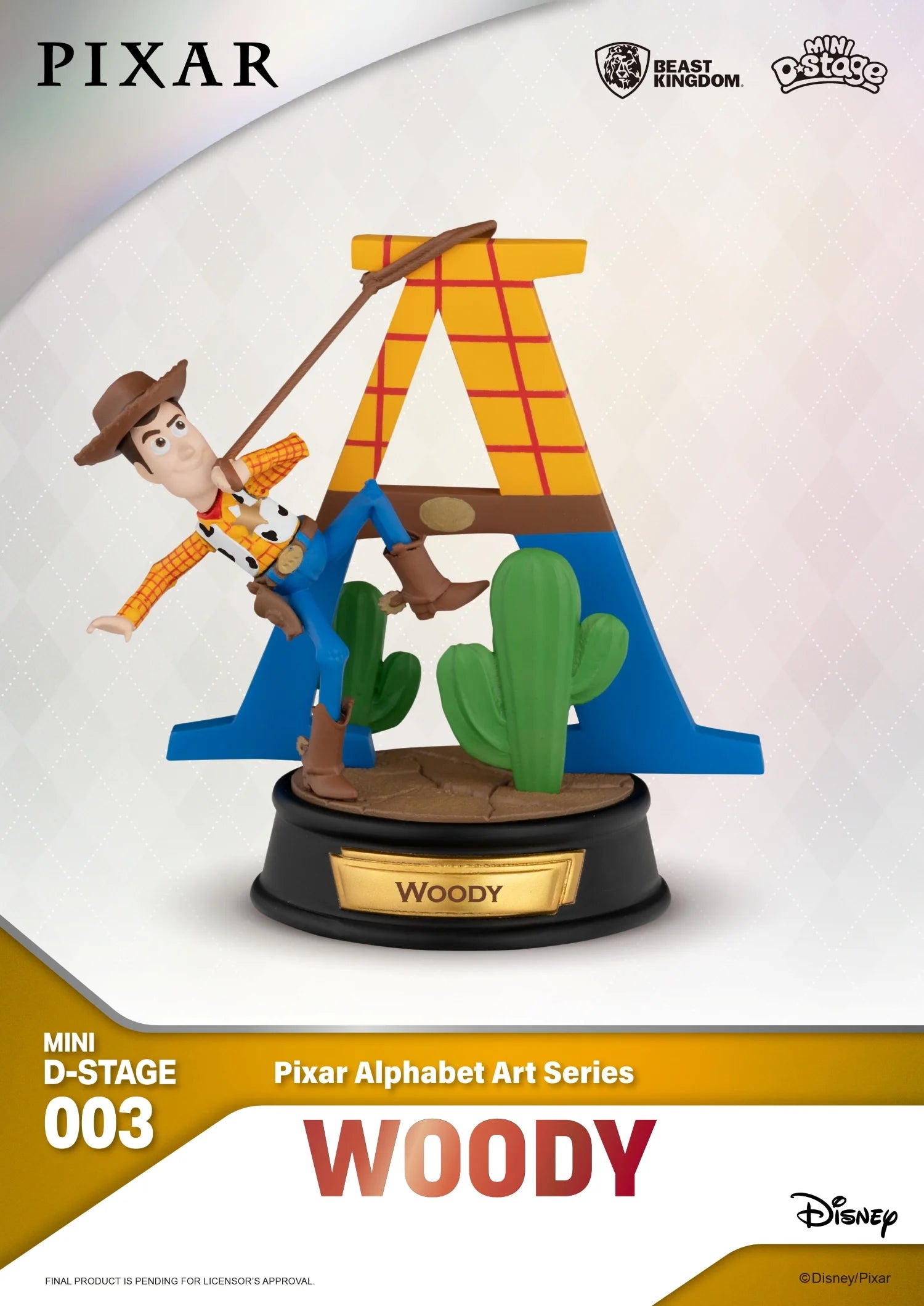 DISNEY 100TH - Pixar Alphabet Art - Pack 6 Diorama Stage 10cm