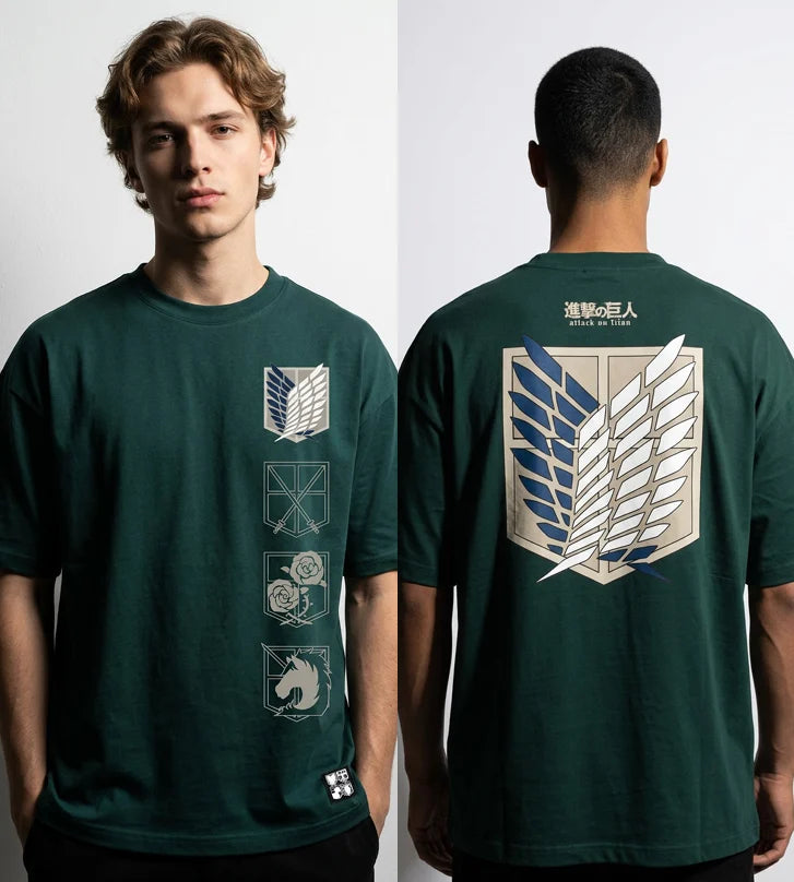 ATTACK ON TITAN - Logo - Oversize T-Shirt Men (L)