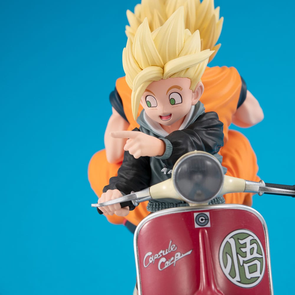 DBZ - Goku & Gohan Motorbike - Statue Desktop Real McCoy diorama 16cm