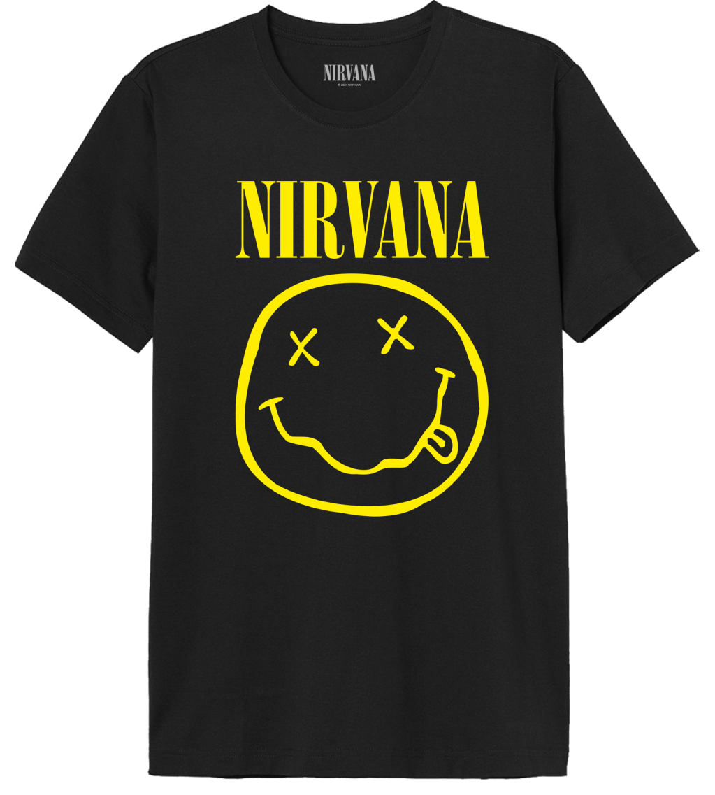 NIRVANA - Smiley Logo - T-Shirt Men (S)