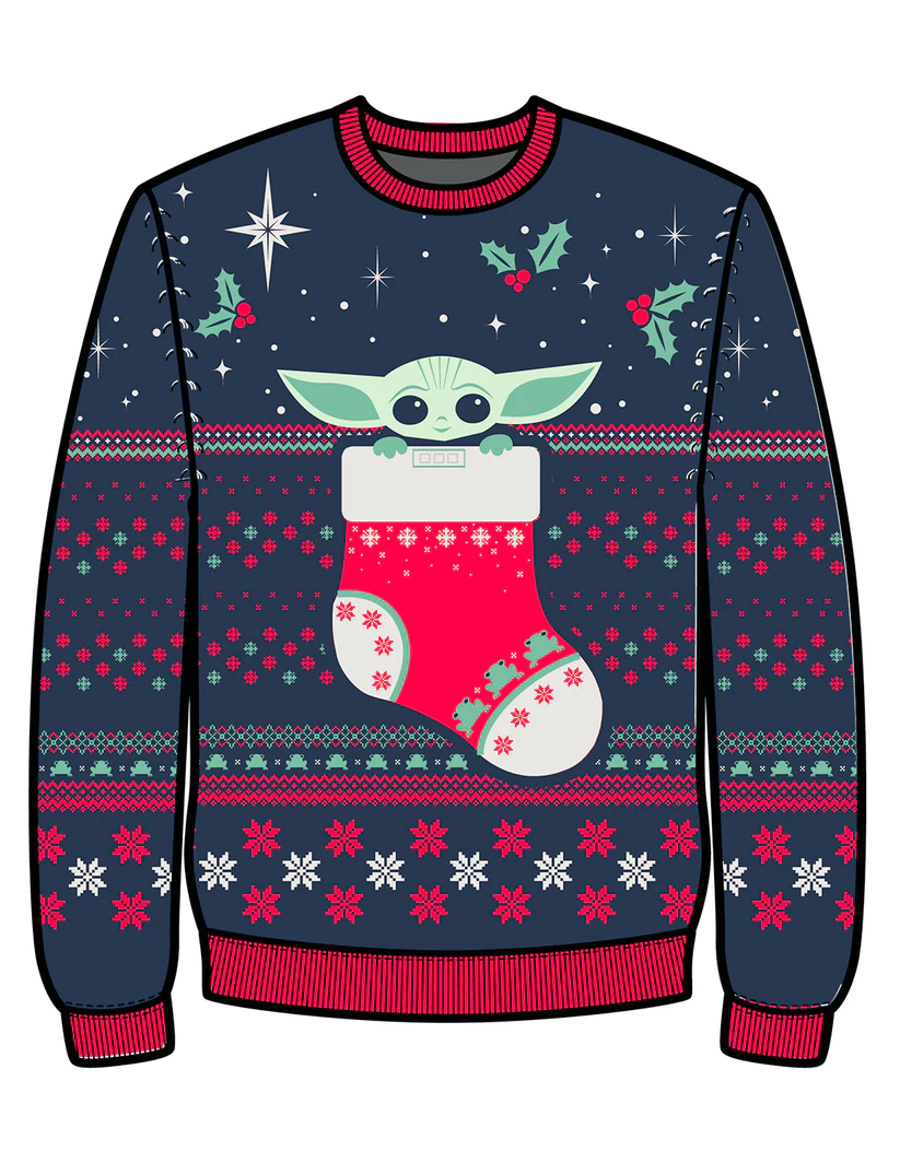 THE MANDALORIAN - Grogu - Men Christmas Sweaters (XXL)