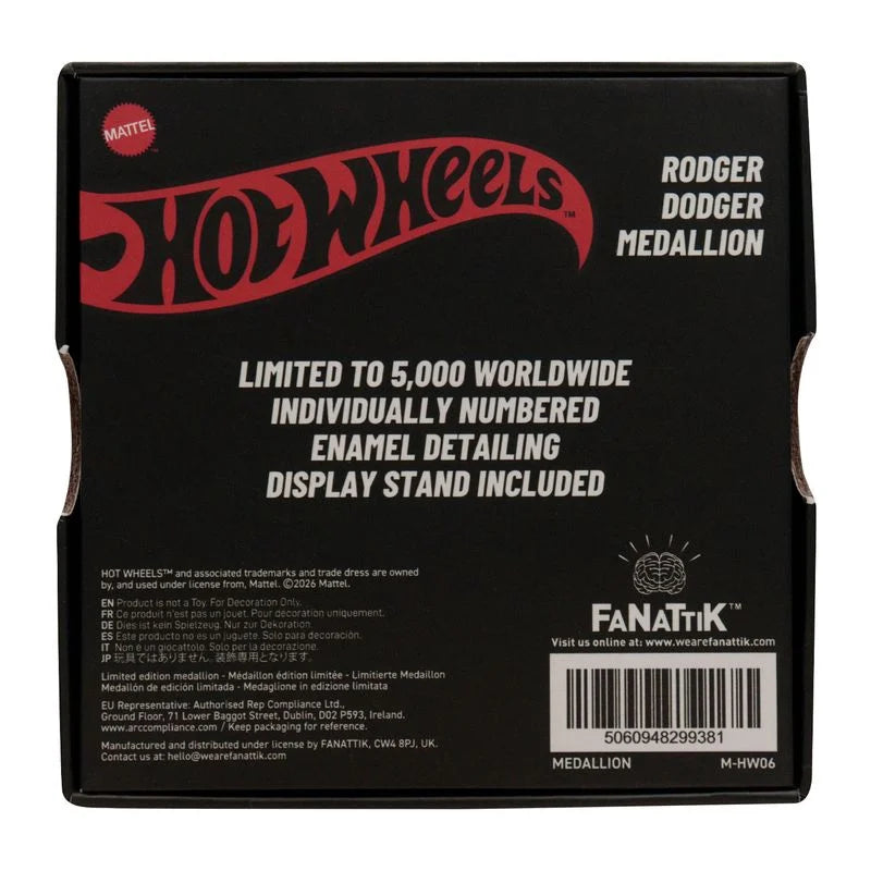 HOT WHEELS - Rodger Dodger - Limited Edition Medaillon