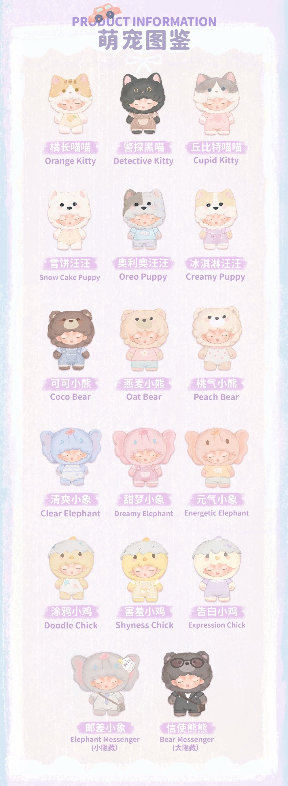JOTOYS - Yumo Cute pet family Mini series BLIND BOX - 5cm