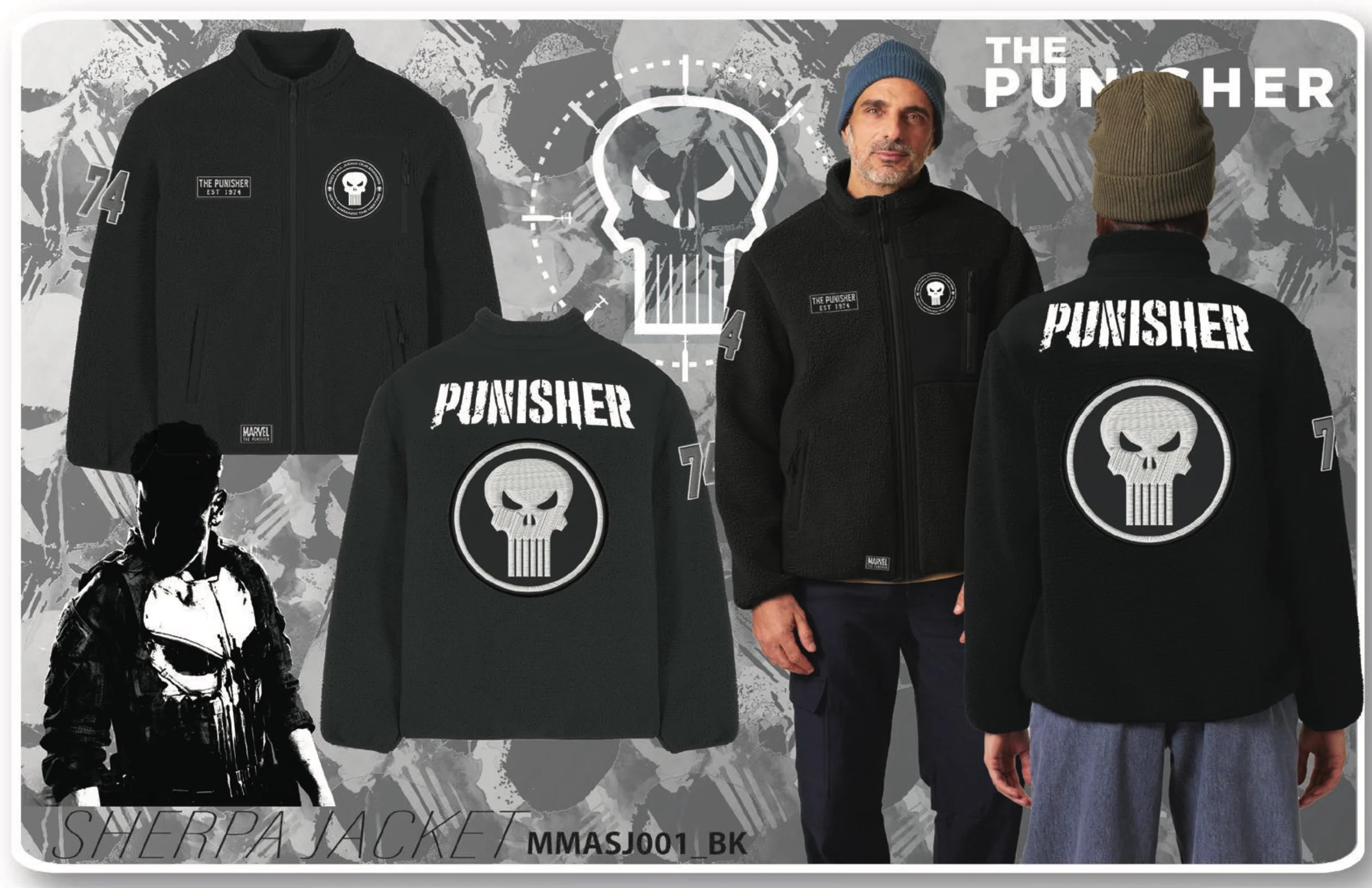 MARVEL - Punisher - Sherpa Jacket (L)