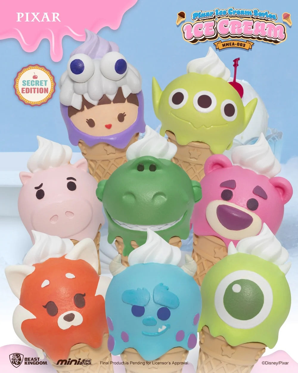 DISNEY - Pixar Ice Cream Series - Blind Box Set 24 Figure 3.5cm