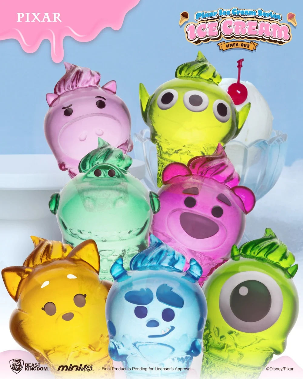 DISNEY - Pixar Ice Cream Series - Blind Box Set 24 Figure 3.5cm