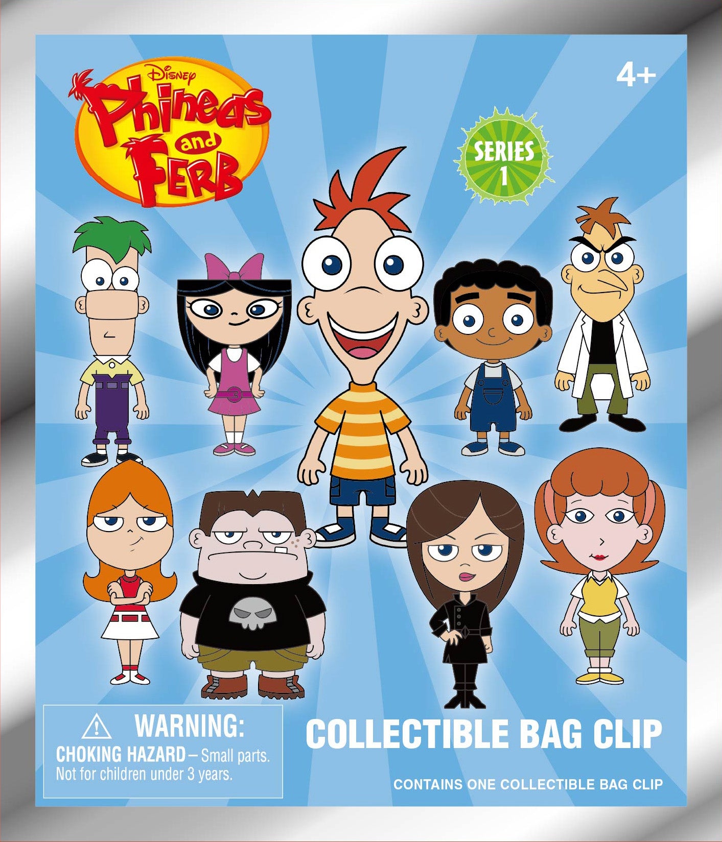 PHINEAS & FERB - Series 1 - 3D Foam Bag Clip (Display 24 Pcs)
