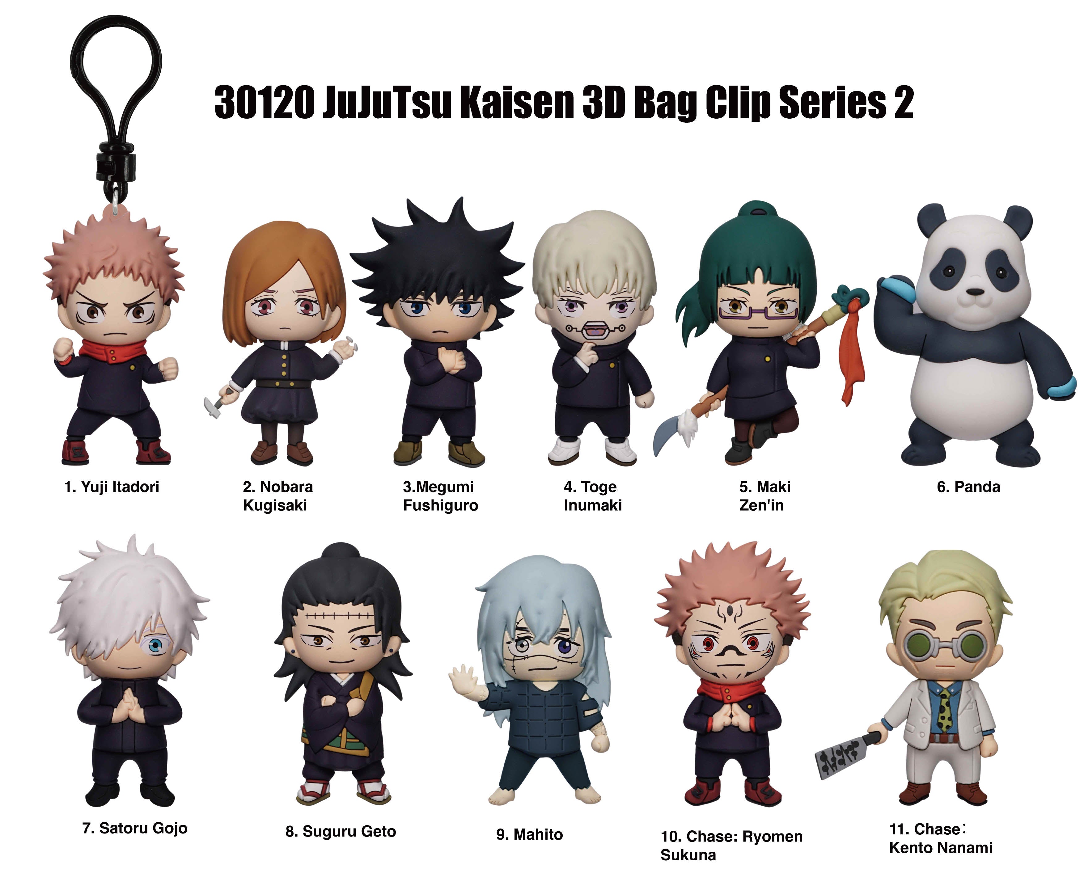 JUJUTSU KAISEN - Series 2 - 3D Foam Bag Clip (Display 24 Pcs)