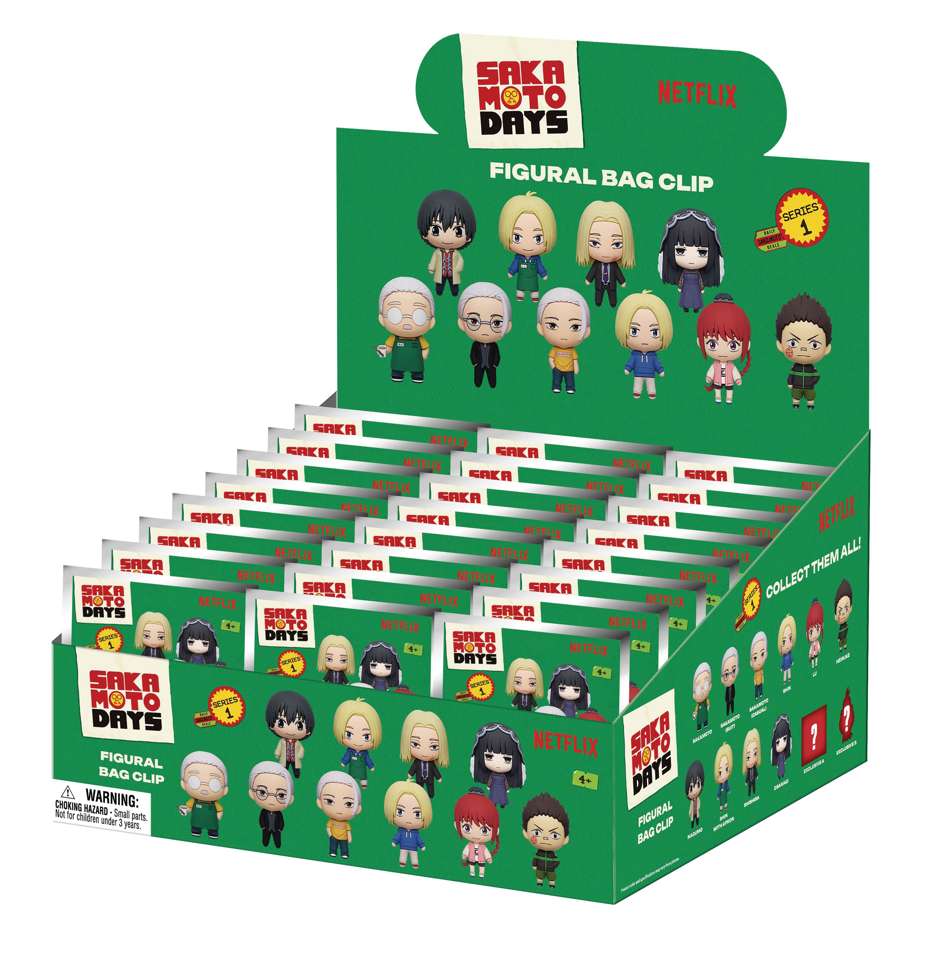SAKAMOTO DAYS - Series 1 - 3D Foam Bag Clip (Display 24 Pcs)