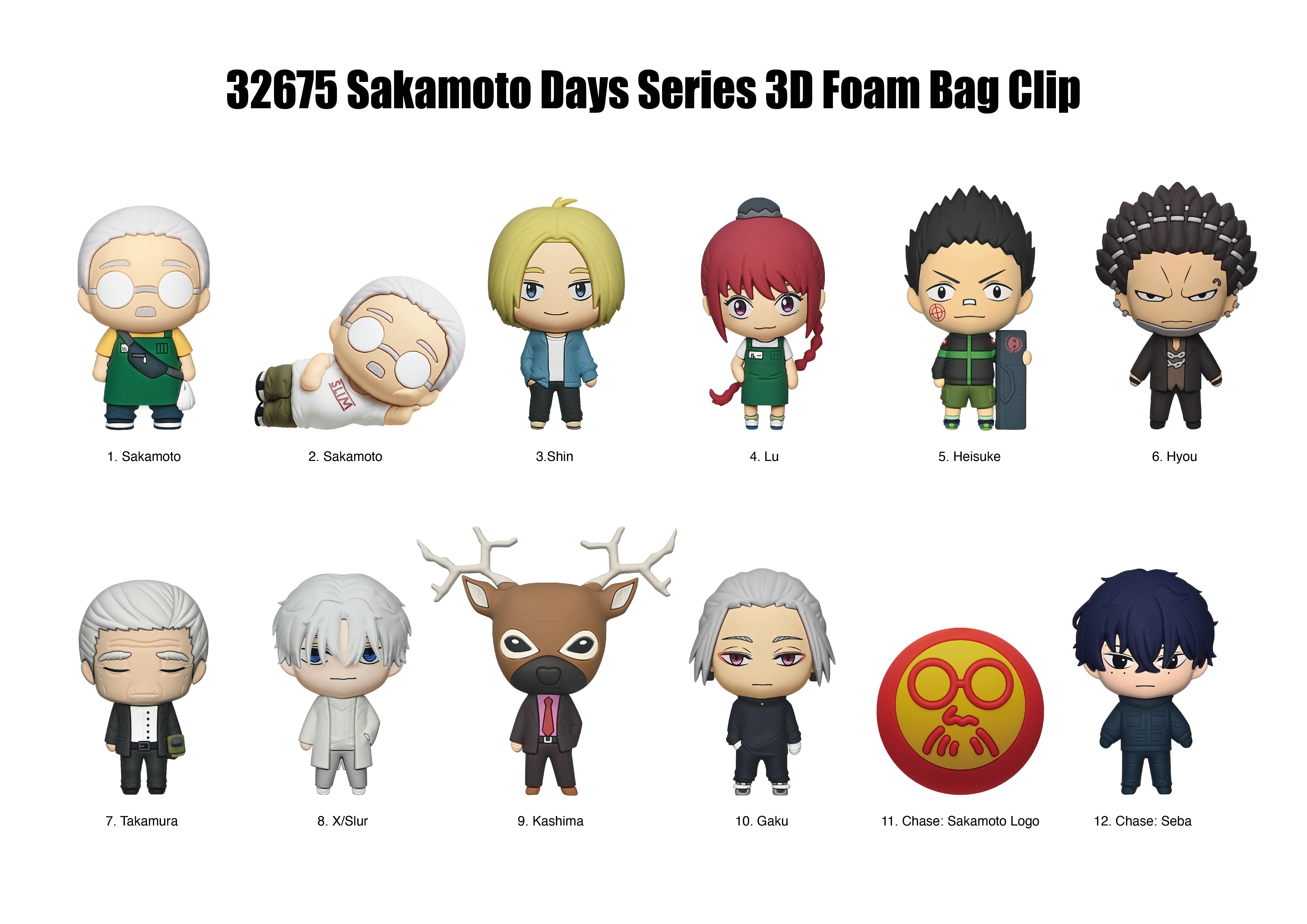 SAKAMOTO DAYS - Series 2 - 3D Foam Bag Clip (Display 24 Pcs)
