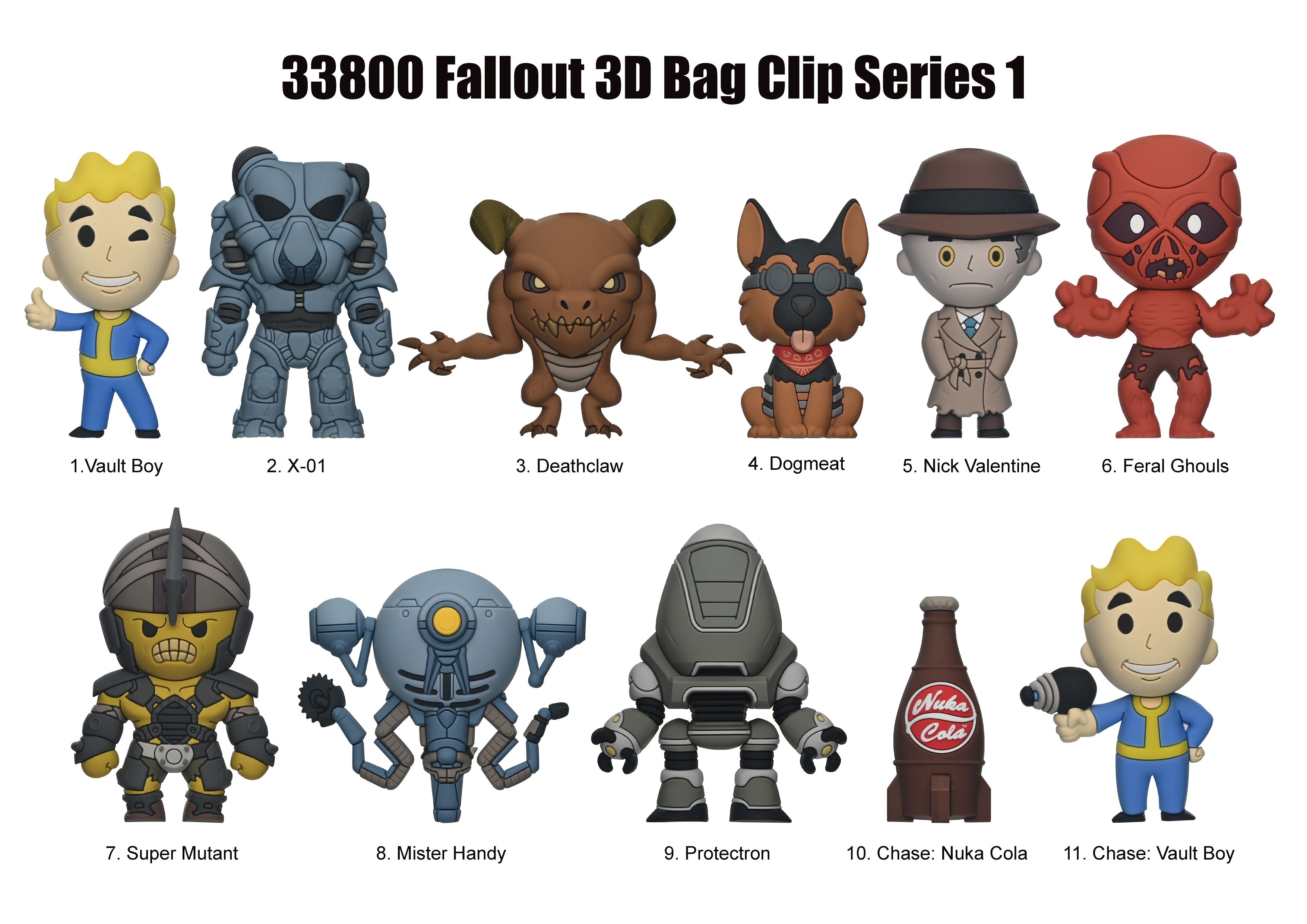FALLOUT - Series 1 - 3D Foam Bag Clip (Display 24 Pcs)