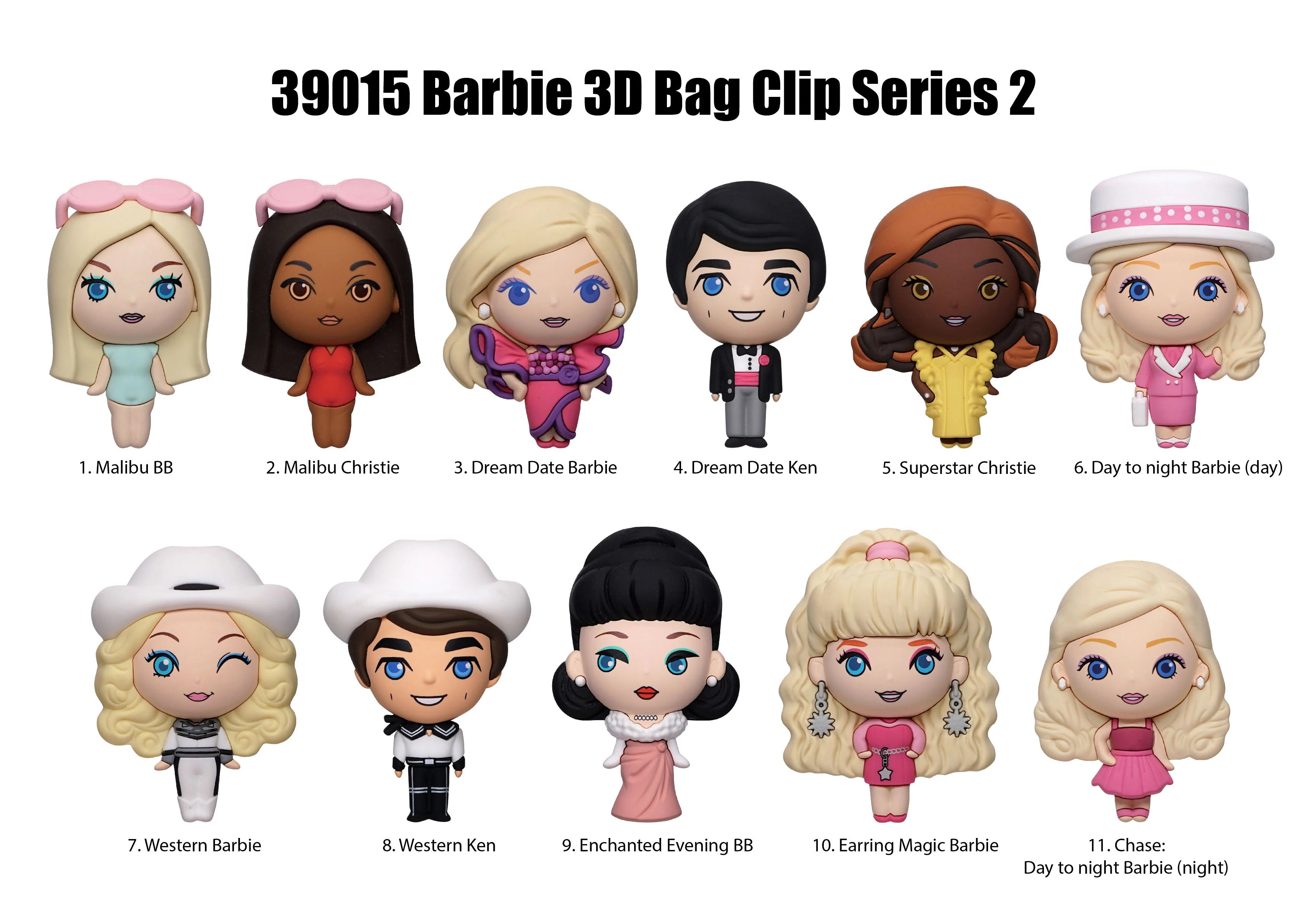 BARBIE - Series 2 - 3D Foam Bag Clip (Display 24 Pcs)
