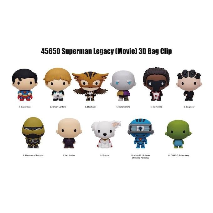 SUPERMAN LEGACY - Series 1 - 3D Foam Bag Clip (Display 24 Pcs)