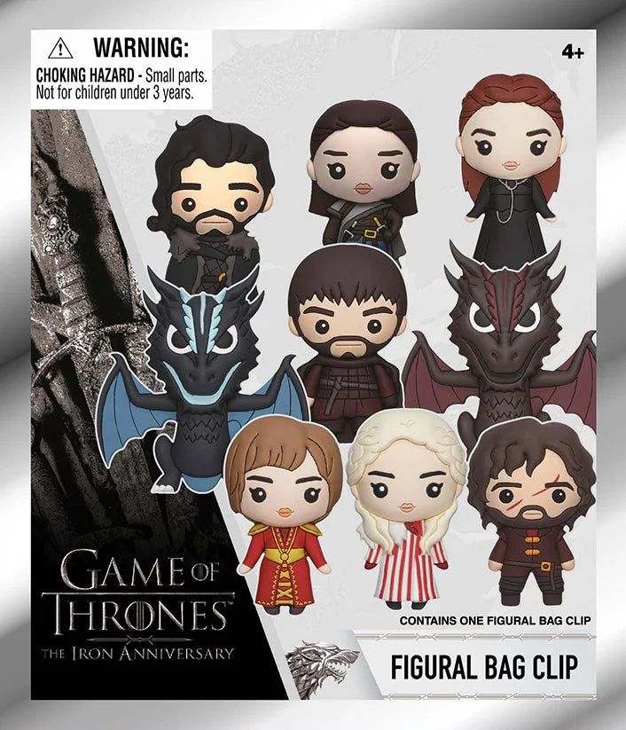 GAME OF THRONES - Series 1 - 3D Foam Bag Clip (Display 24 Pcs)
