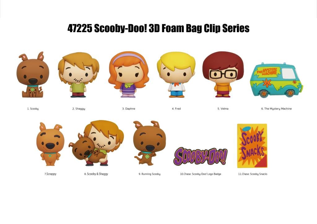 SCOOBY DOO - 3D Foam Bag Clip (Display 24 Pcs)