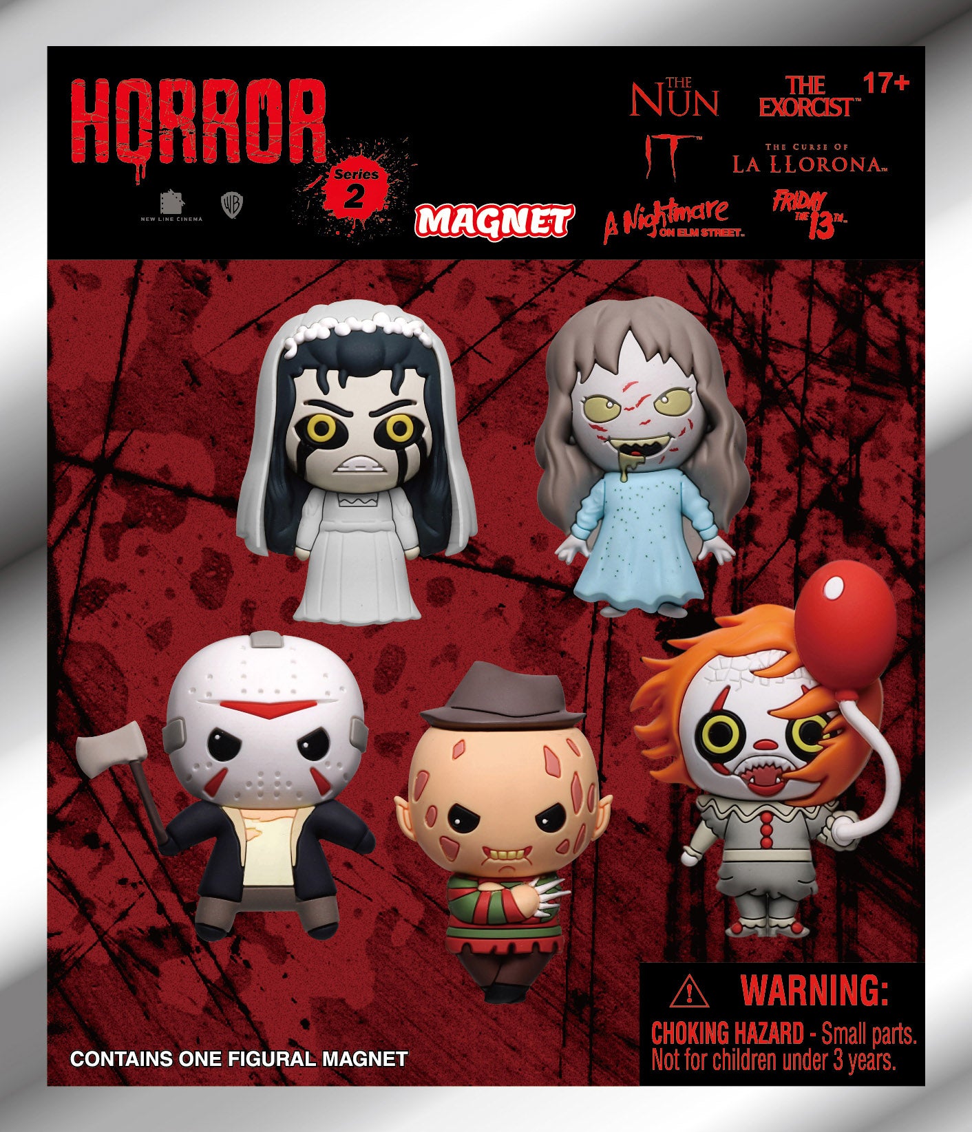 WB HORRORS - Series 2 - 3D Foam Magnets in blind bags (Display 12 Pcs)