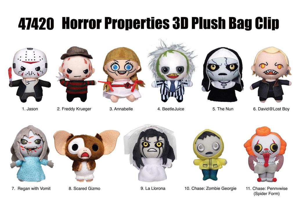 HORROR - Plush Bag Clip (Display 24 Pcs)