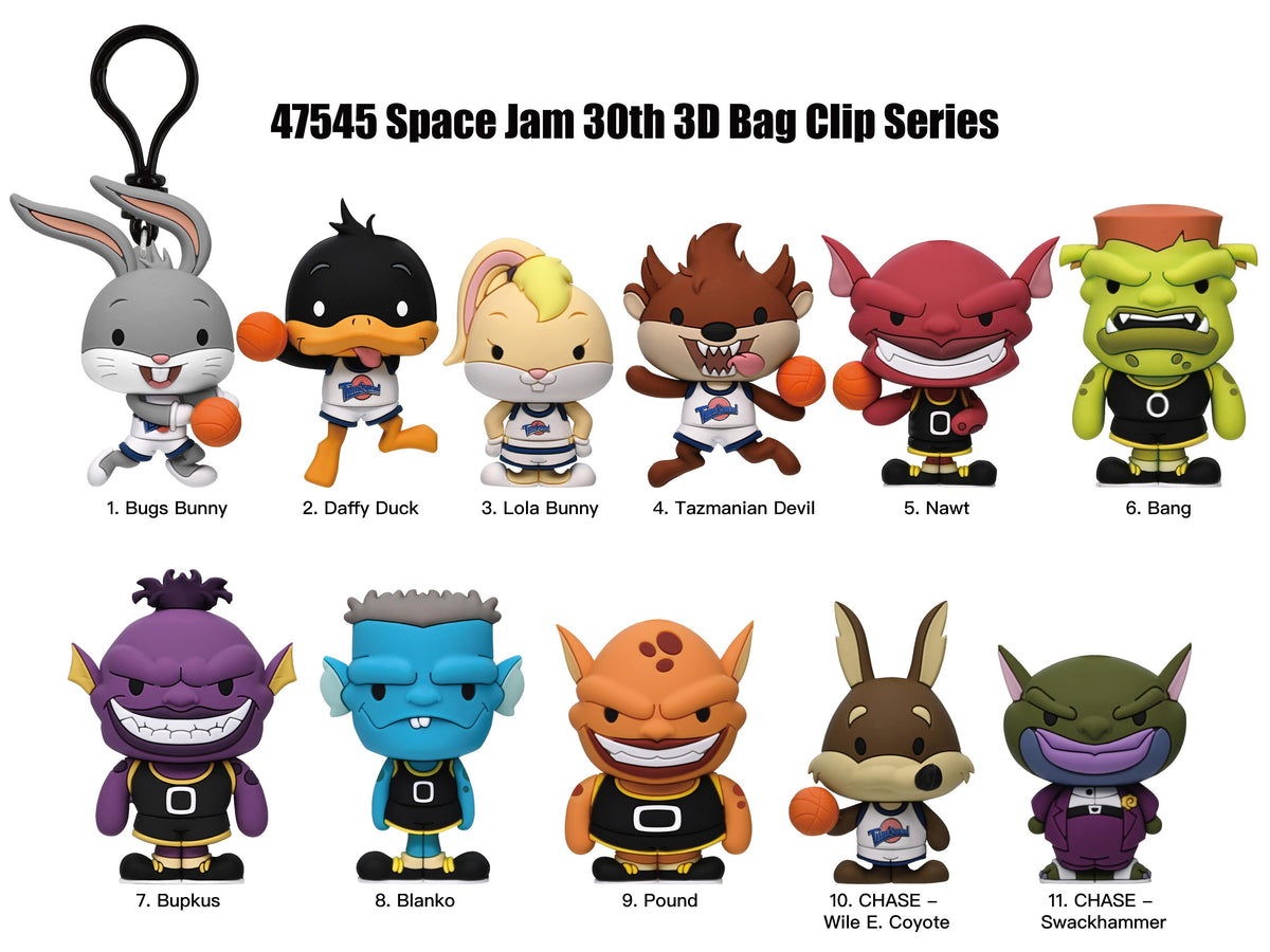 SPACE JAM 30TH ANNIV. - Series 1 - 3D Foam Bag Clip (Display 24 Pcs)