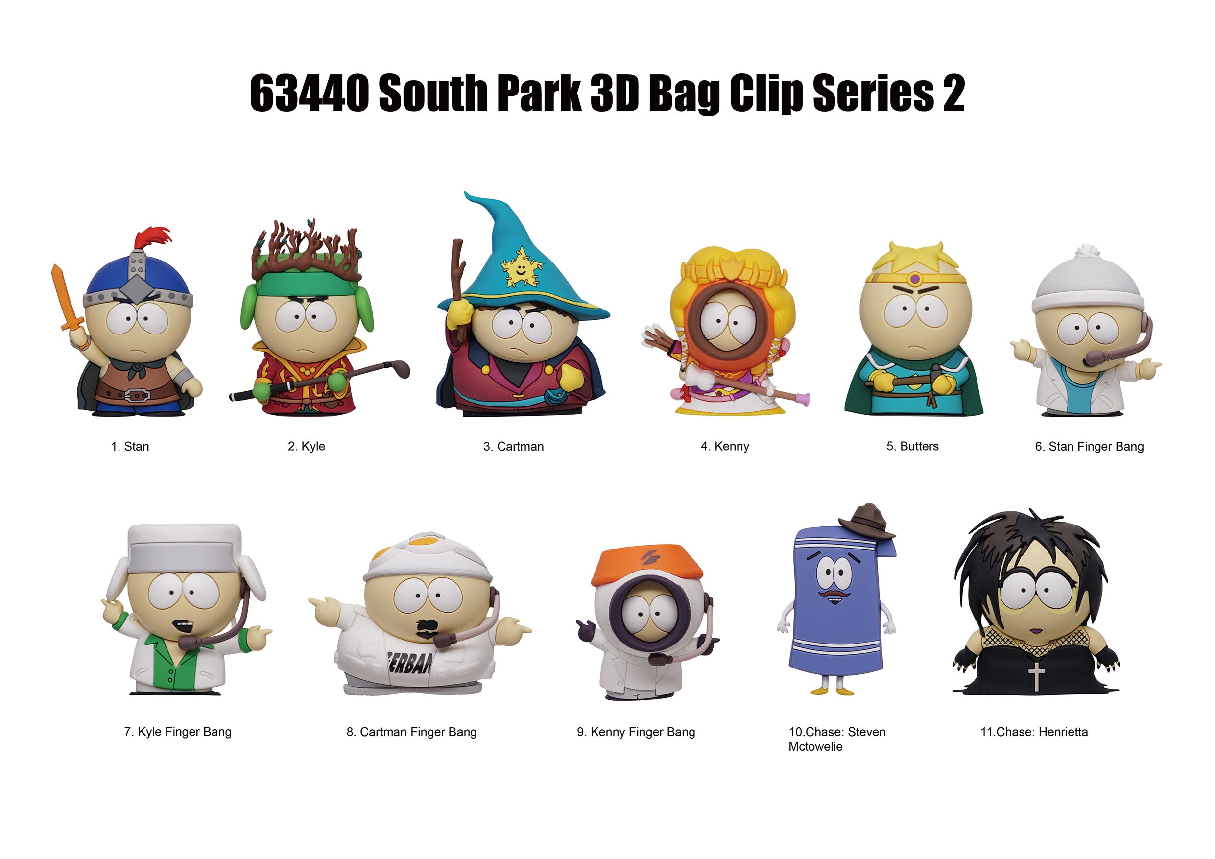 SOUTH PARK - Series 2 - 3D Foam Bag Clip (Display 24 Pcs)